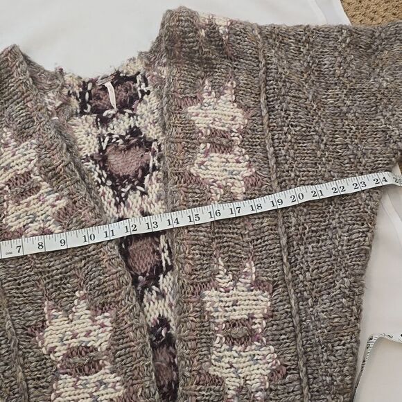 Free People Sweater Kimono Wrap Luxe Knit Long Cardigan Short Sleeve Sz XS - Picture 6 of 10